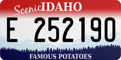 ID license plate E252190