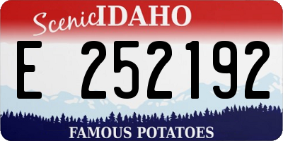 ID license plate E252192