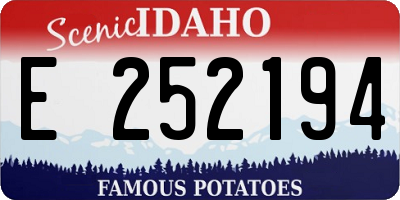 ID license plate E252194