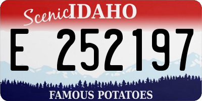 ID license plate E252197