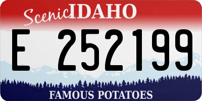 ID license plate E252199