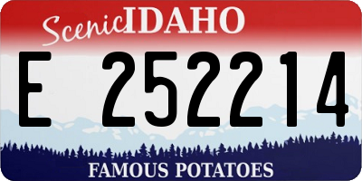 ID license plate E252214