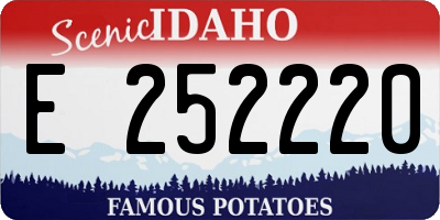 ID license plate E252220