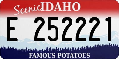 ID license plate E252221