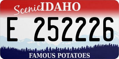 ID license plate E252226