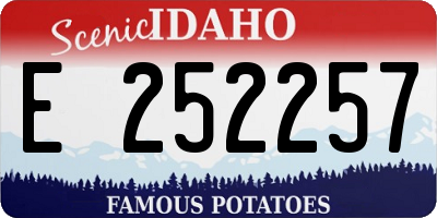 ID license plate E252257