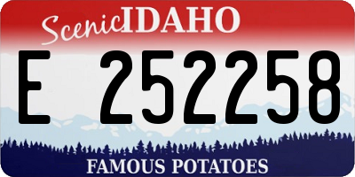 ID license plate E252258