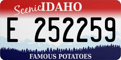 ID license plate E252259