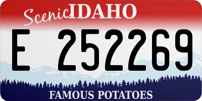 ID license plate E252269