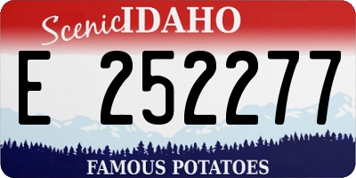 ID license plate E252277