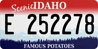 ID license plate E252278
