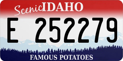 ID license plate E252279