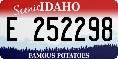 ID license plate E252298