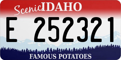 ID license plate E252321