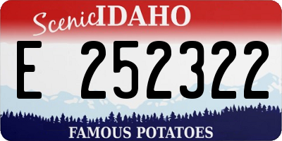 ID license plate E252322