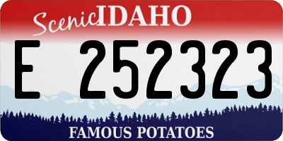 ID license plate E252323
