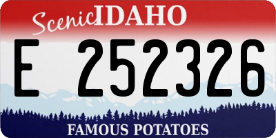 ID license plate E252326