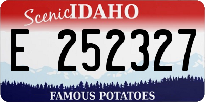 ID license plate E252327