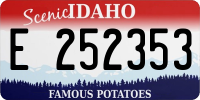 ID license plate E252353