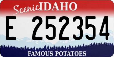 ID license plate E252354