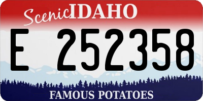 ID license plate E252358