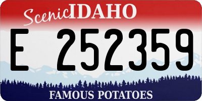 ID license plate E252359