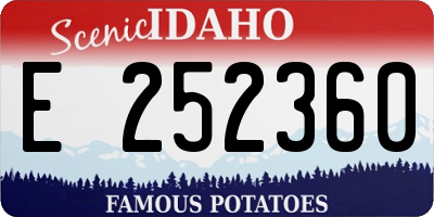 ID license plate E252360