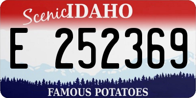 ID license plate E252369