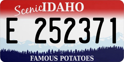 ID license plate E252371