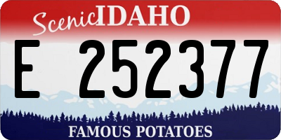 ID license plate E252377