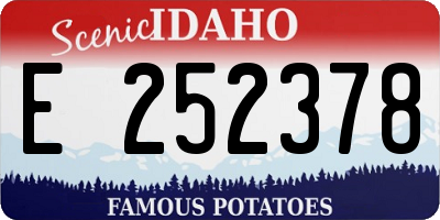 ID license plate E252378