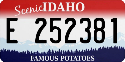 ID license plate E252381