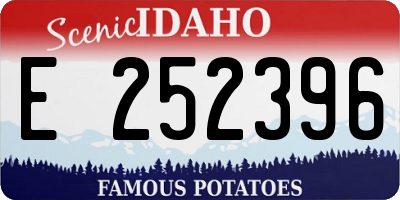 ID license plate E252396