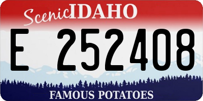 ID license plate E252408