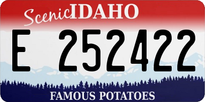 ID license plate E252422