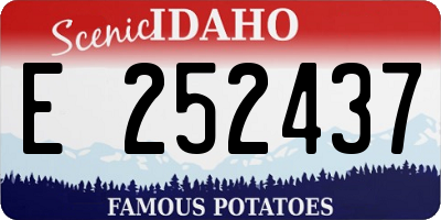 ID license plate E252437