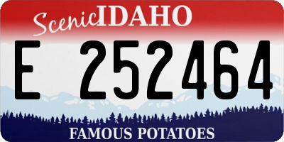 ID license plate E252464