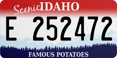 ID license plate E252472