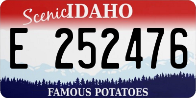 ID license plate E252476