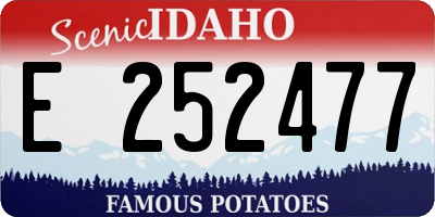 ID license plate E252477