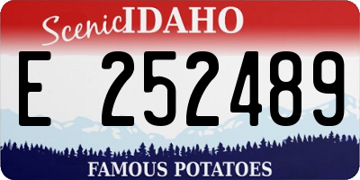 ID license plate E252489