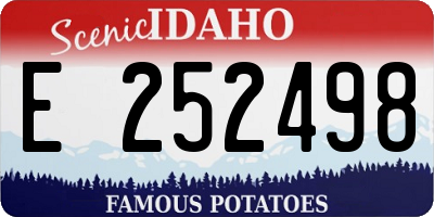 ID license plate E252498