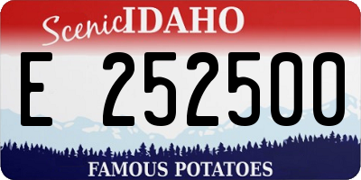 ID license plate E252500
