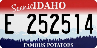 ID license plate E252514