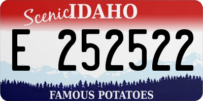 ID license plate E252522