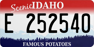 ID license plate E252540