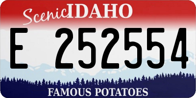 ID license plate E252554
