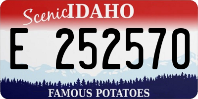 ID license plate E252570