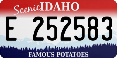 ID license plate E252583