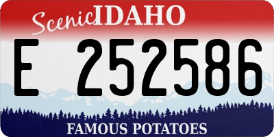 ID license plate E252586